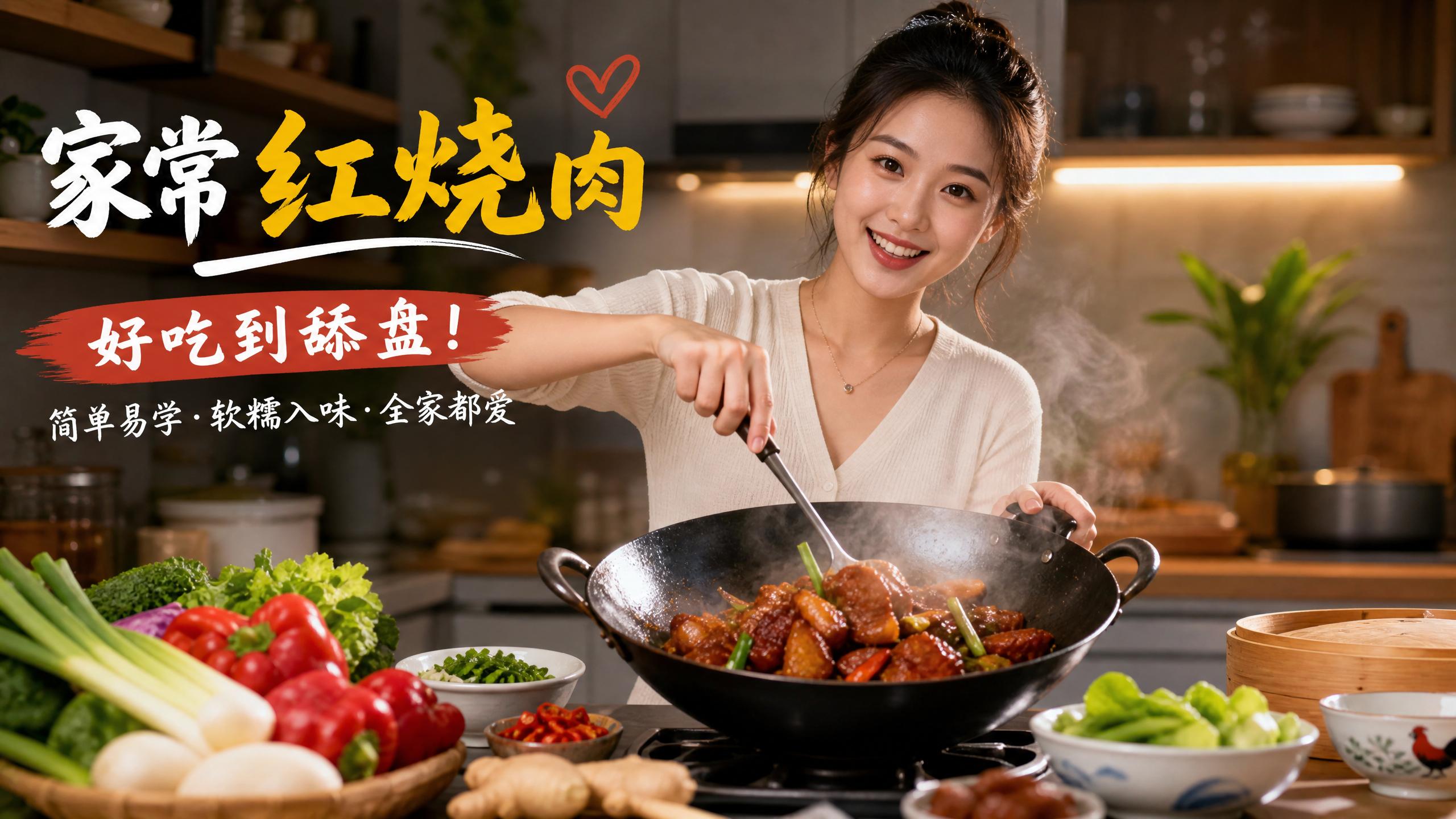 妻社 妻社美食 | 家常红烧肉视频教程软糯入味超下饭